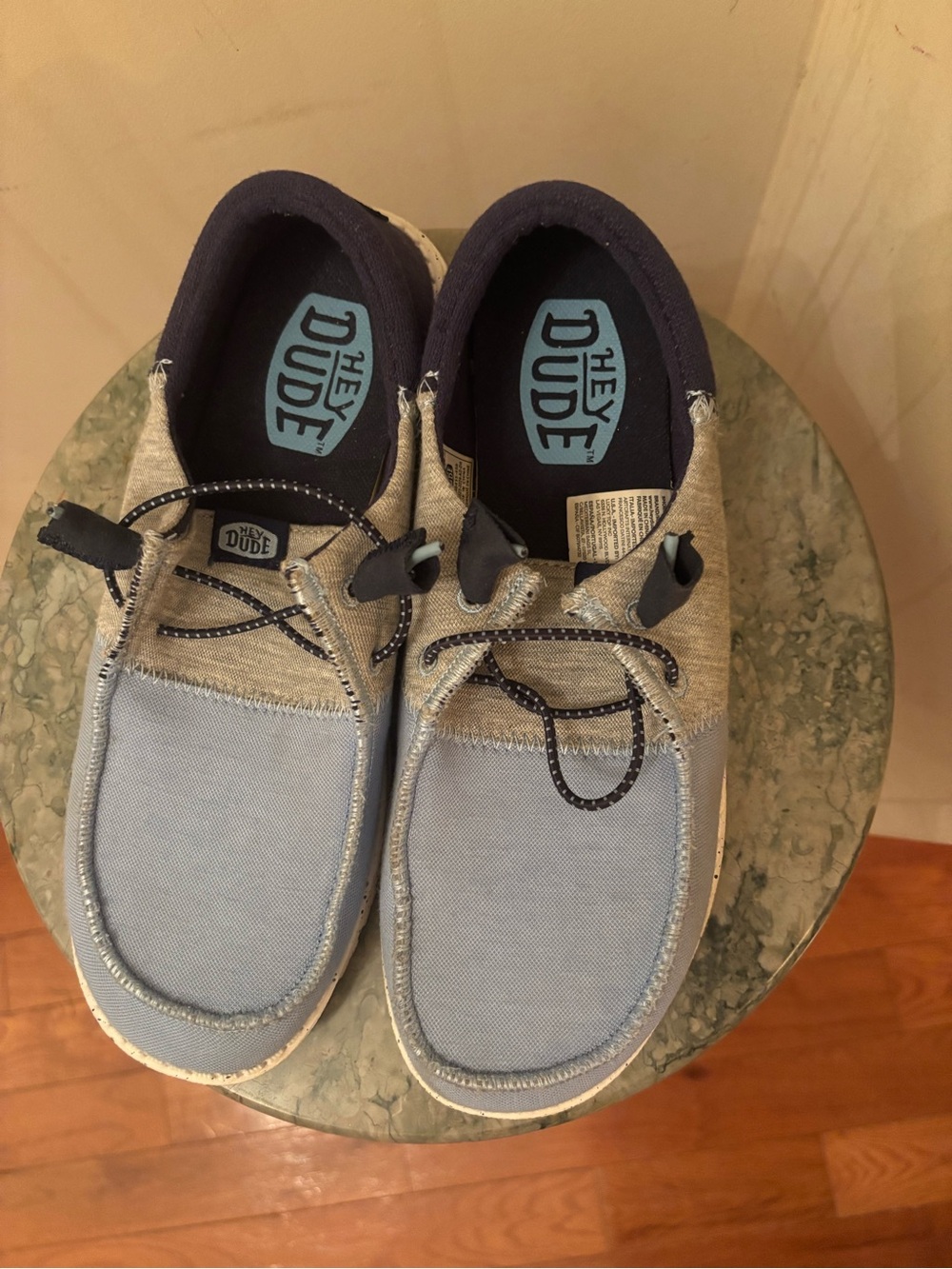 Hey Dude Women’s Shoes in Light Blue and Gray
